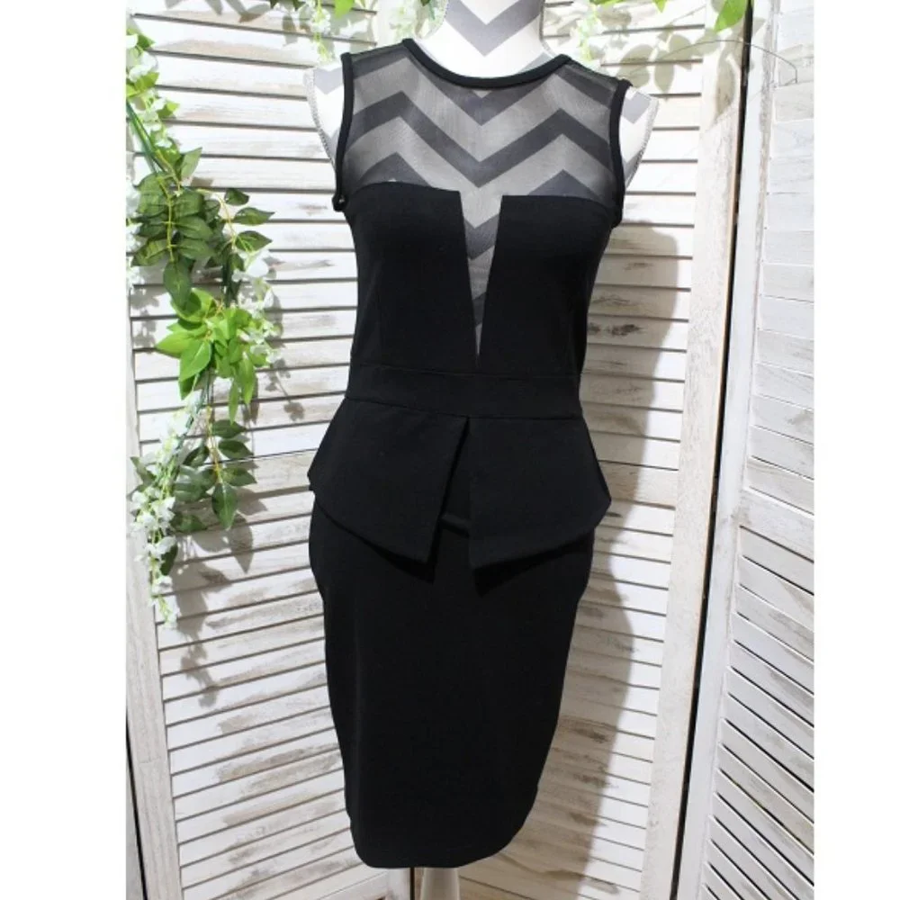saks fifth avenue peplum dress Saks fifth avenue red label blue peplum dress